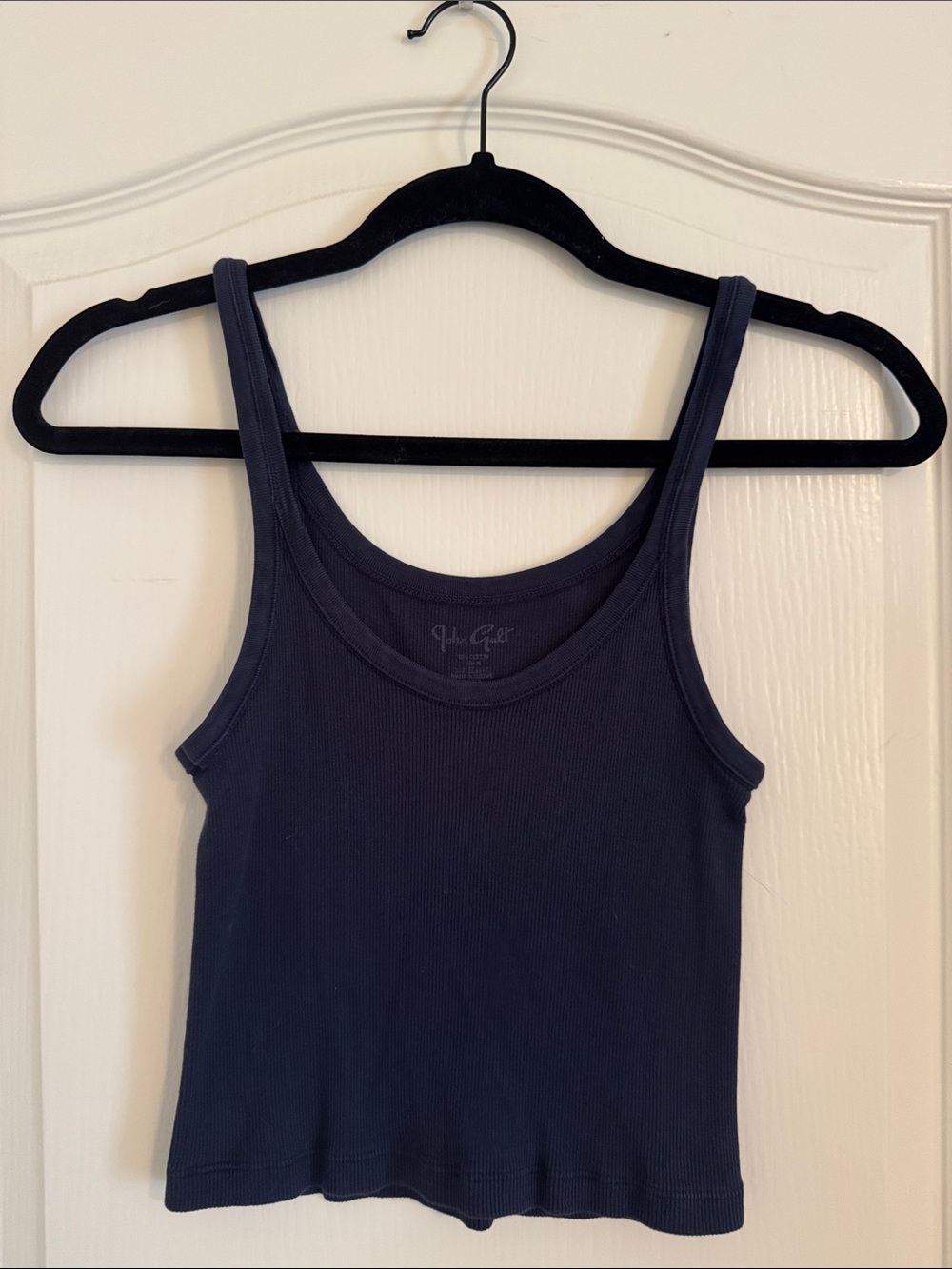 Brandy Melville, John Galt Navy Ribbed Tank Top -cropped. OS